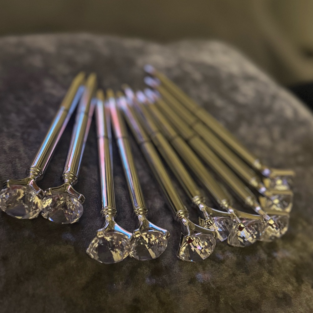 10 Silver Diamond Top Pens - Picture 4 of 4